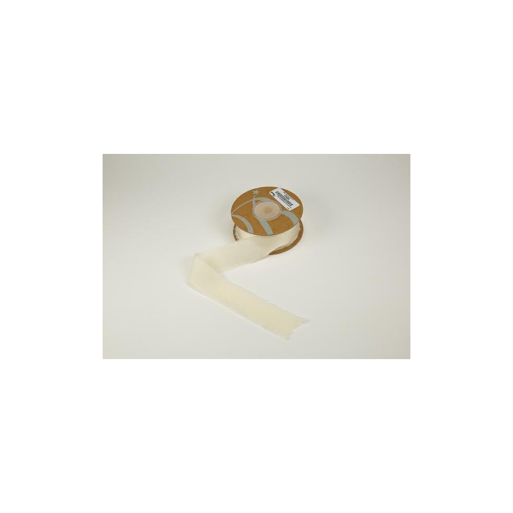 NASTRO RASO C FRANGIA 25X15MT PANNA